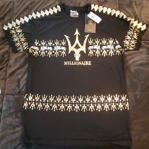 Bleecker & Mercer Millionaire Black/Gold Tee XL